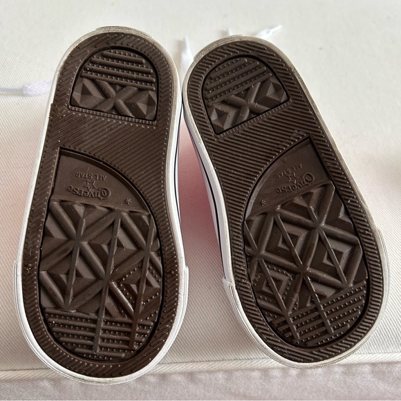 Converse kids high-tops bright pink size 5/21 - Picture 4 of 5